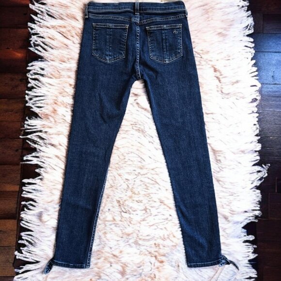 RAG & BONE ( 26 ) Ankle Bow Straight Leg Denim Skinny Jeans - Picture 4 of 8